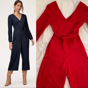 Wilfred Red Ecoulement Jumpsuit Long Sleeve EUC